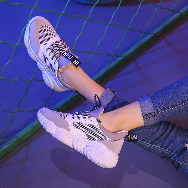 New Women Sneakers 2019 Spring Fashion runing Shoes Platform Mesh Ladies Trainers zapatos de mujer SX-02 | Спорт и развлечения