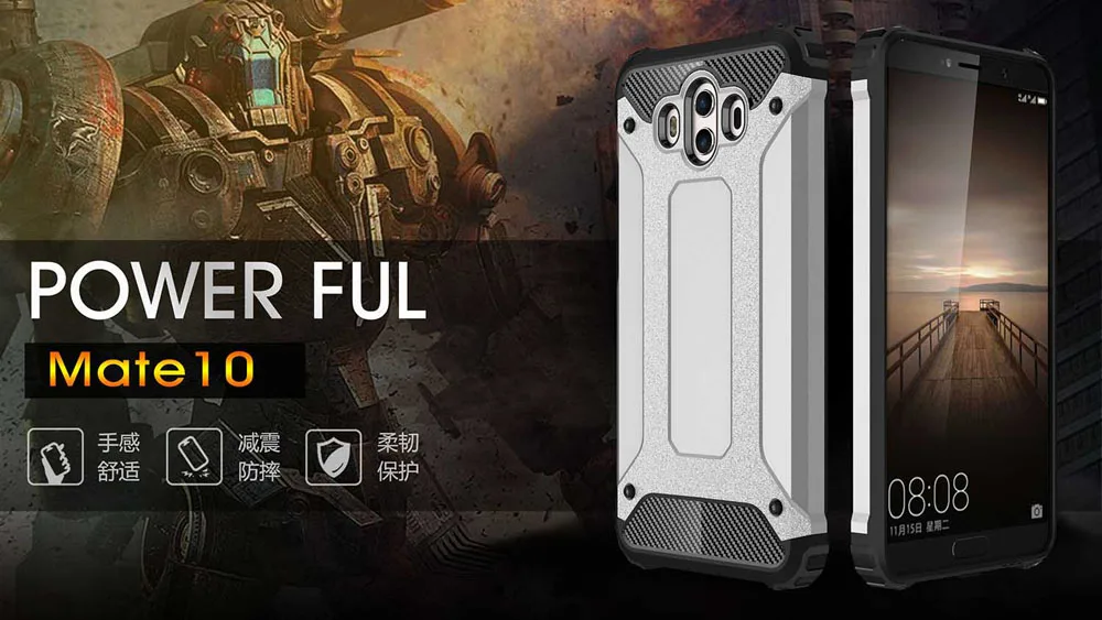 Чехол-Броня Coque 5.9For huawei Коврики 10 чехол для huawei Коврики 10 Коврики 10 двойной ALP-L09 ALP-L29 ALP-AL00 телефона чехол-лента на заднюю панель