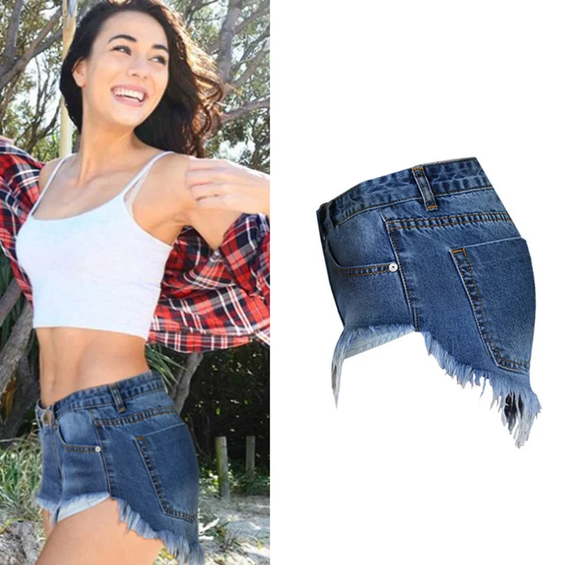 New Fashion Women Clothing Denim Shorts Jeans Tassel Classic Hot Short Personality High Waist Washed Bleached Lady | Женская одежда