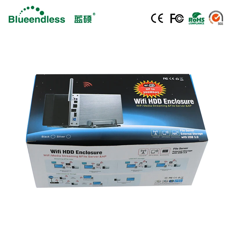 Горячая Распродажа в ЕС чашка Легкая установка HDD 3 5 Sata Usb 0 Wifi роутер + хранилище NAS