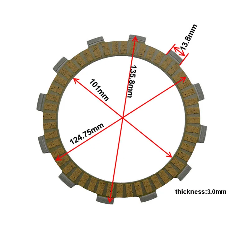 АГЛ мотоцикл фрикцион таблички комплект для HONDA CRF250R CRF250 R 2004 2010 накладка