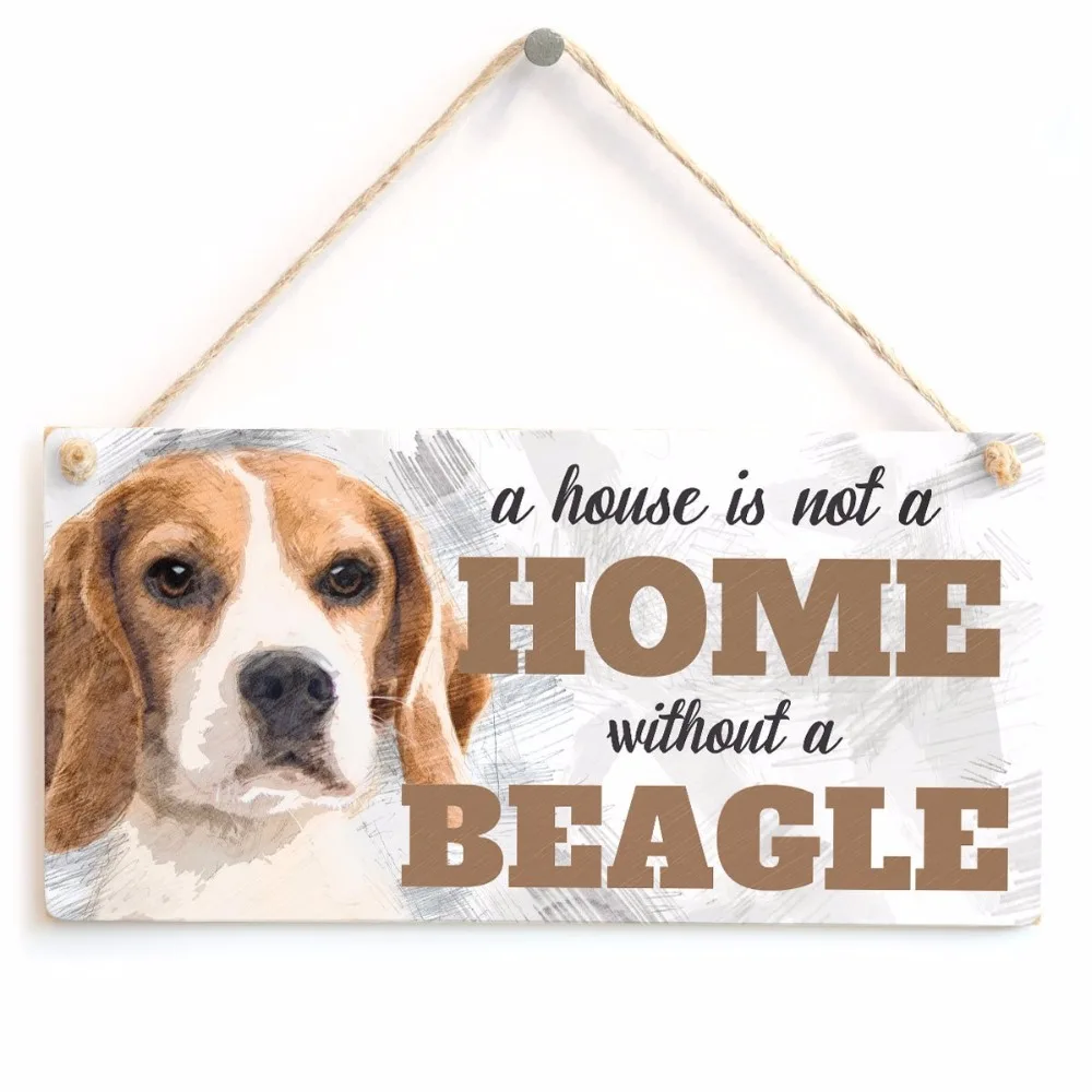 Meijiafei дом не без Beagle-футболка с принтом милый Бигль знак собаки/доска для подарков