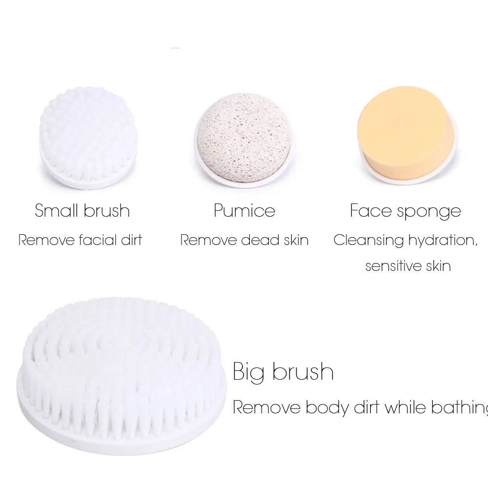DARSONVAL 4 In 1 Electric Face Cleaning Brush Facial Washing Pore Cleaner Blackhead Remover Deep Clean Care Massager | Красота и