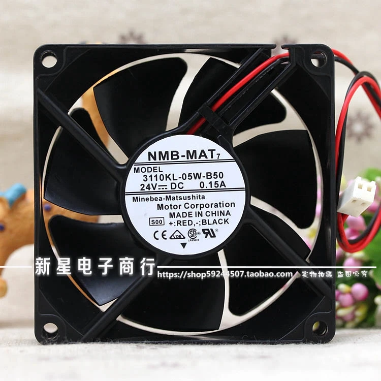Новый NMB-MAT NMB 3110KL-05W-B50 8025 8 см 24V 0.15A шарикоподшипник частоты Вентилятор охлаждения