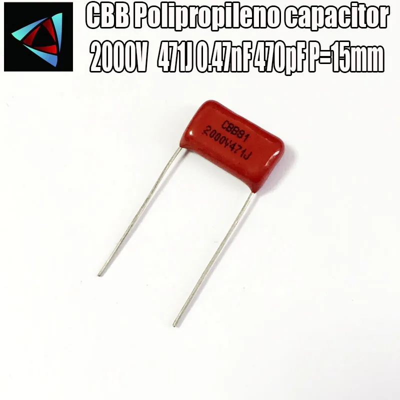 8 шт 2000 V 2KV 471J 0.47nF 470pF P15 конденсатор из полипропиленовой пленки шаг 15 мм