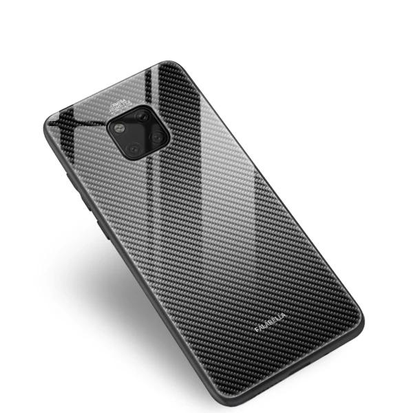 Чехол из закаленного стекла Mate20 для Huawei Mate 20 Pro X P20 текстура углеродного волокна