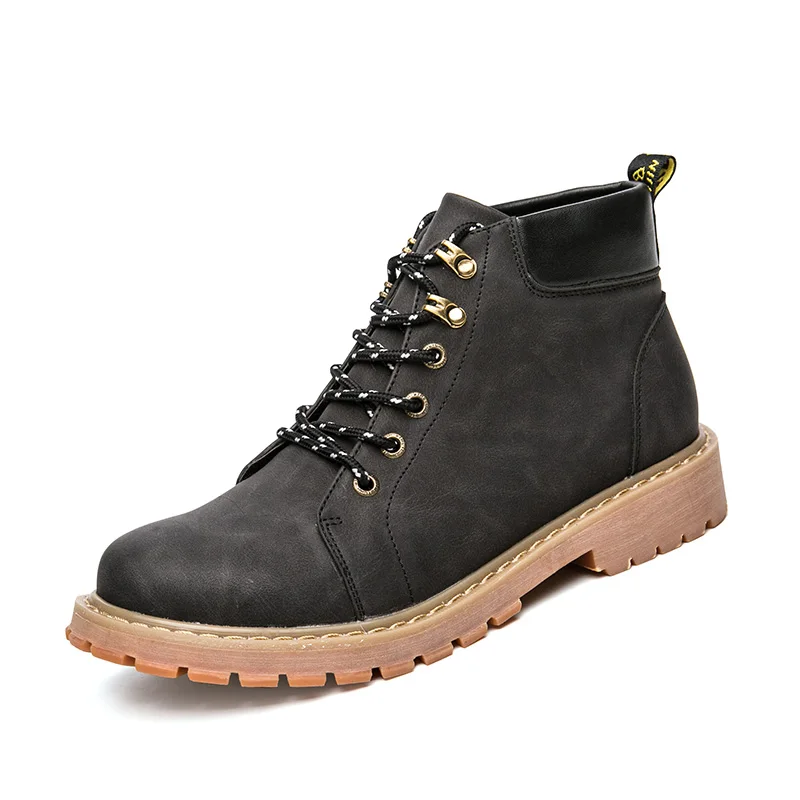 Brand Super Warm Men Winter Leather Waterproof Rubber Snow Boots Leisure England Retro Shoes For Big Size | Обувь