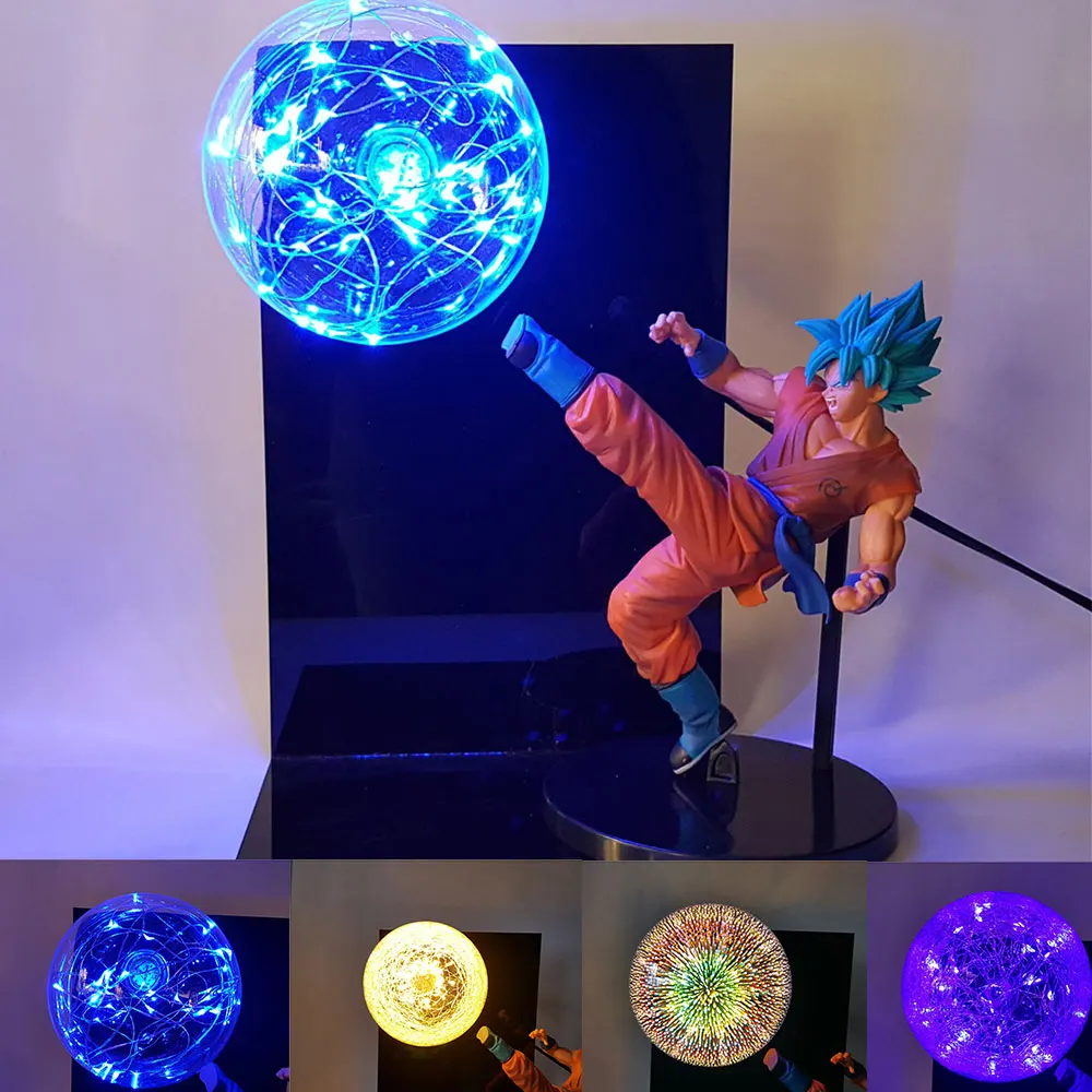 Lampara Бог Гоку Супер Saiyan светодиодный ночной Светильник &quotсделай сам&quot Дисплей