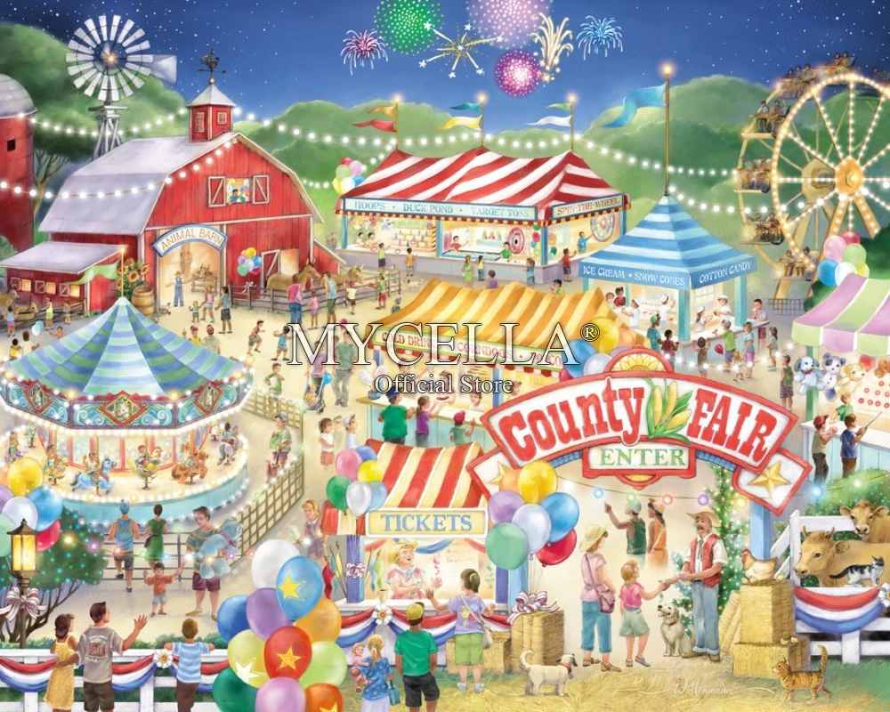 Картина из мультфильмов 5d &quotсделай сам&quot летняя картина 4 июля цирковая вышивка