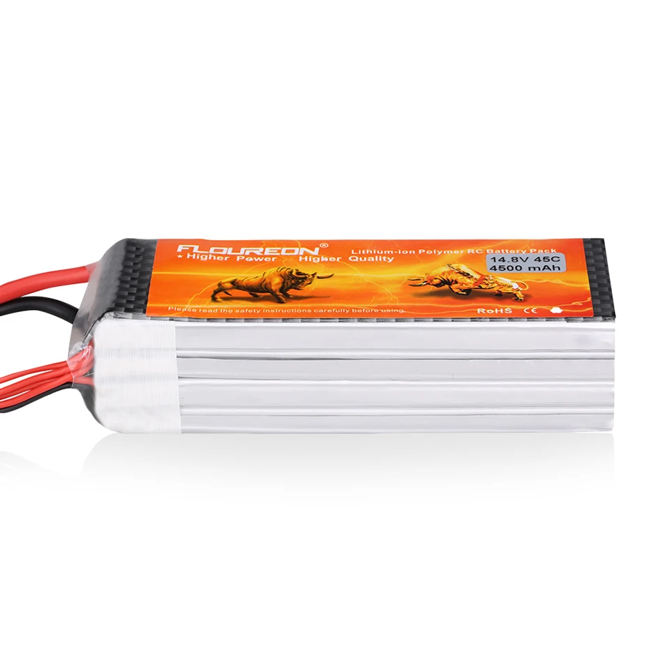 FLOUREON 4S 14,8 V 4500mah 45C XT60 для Mariner 450 Водонепроницаемый Радиоуправляемый квадрокоптер Ar. Drone Радиоуправляемый самолет Радиоуправляемый вертолет Радиоуправляемый автомобиль/грузовик