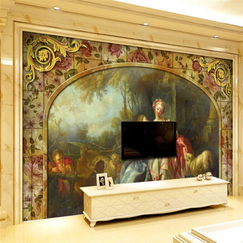 Фото Beibehang пользовательские обои 3d фрески три Королевский аристократический дворец