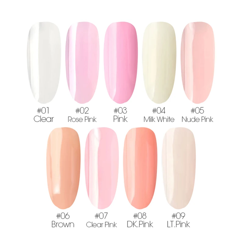 Zation быстрая расширение геля акриловый поли гель розовый белый прозрачный