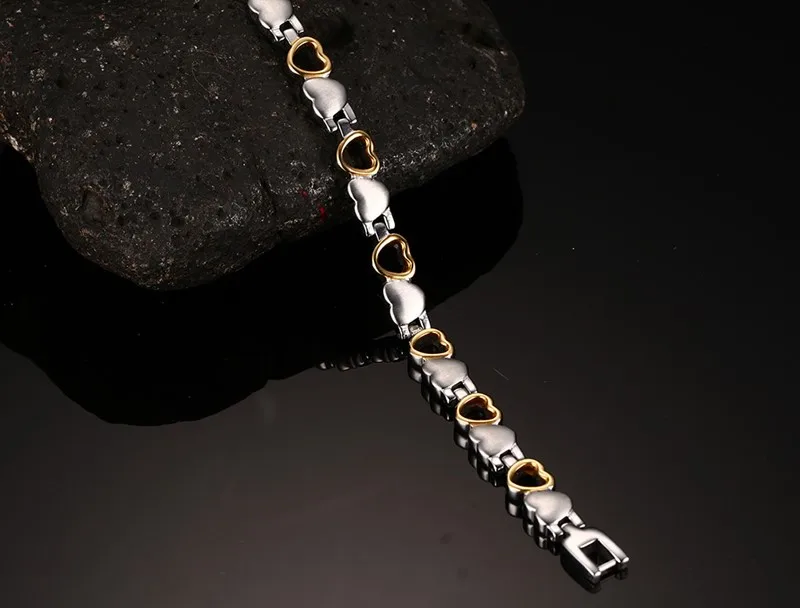 Модный Здоровый Магнитный браслет для женщин дизайн сердца 316L нержавеющая сталь