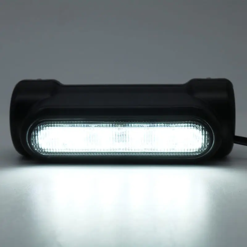 Черный мотоциклетный светильник с поворотным сигналом белый Янтарный