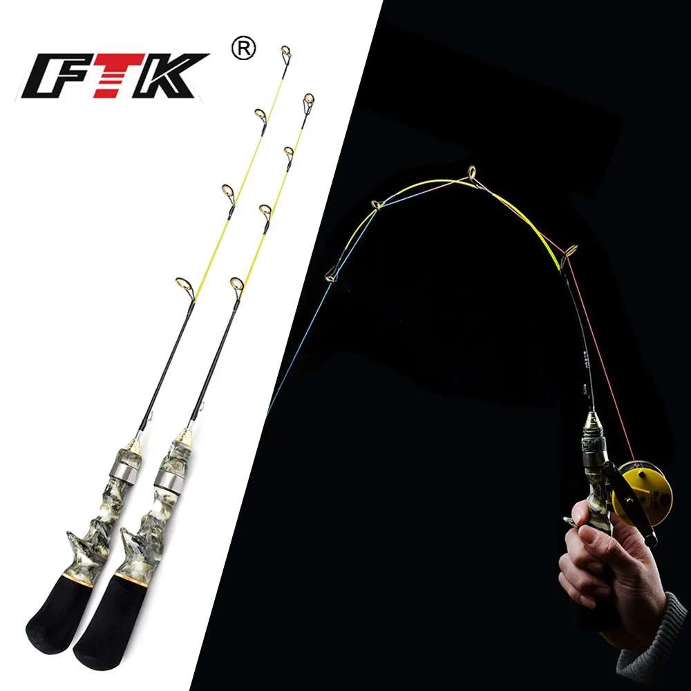 FTK 50cm 60cm Winter Ice Fishing Rod C.W.10-20G Ice Fishing 