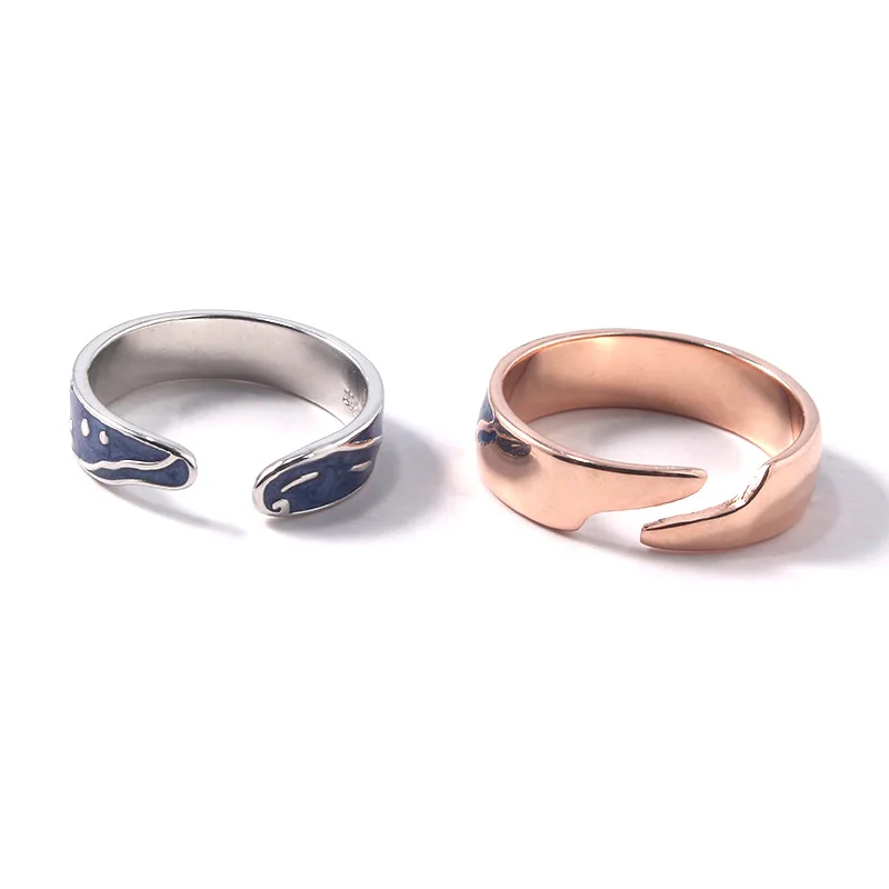 Пара открытое эмалированное кольцо Ван Гога звездного неба для мужчин и женщин