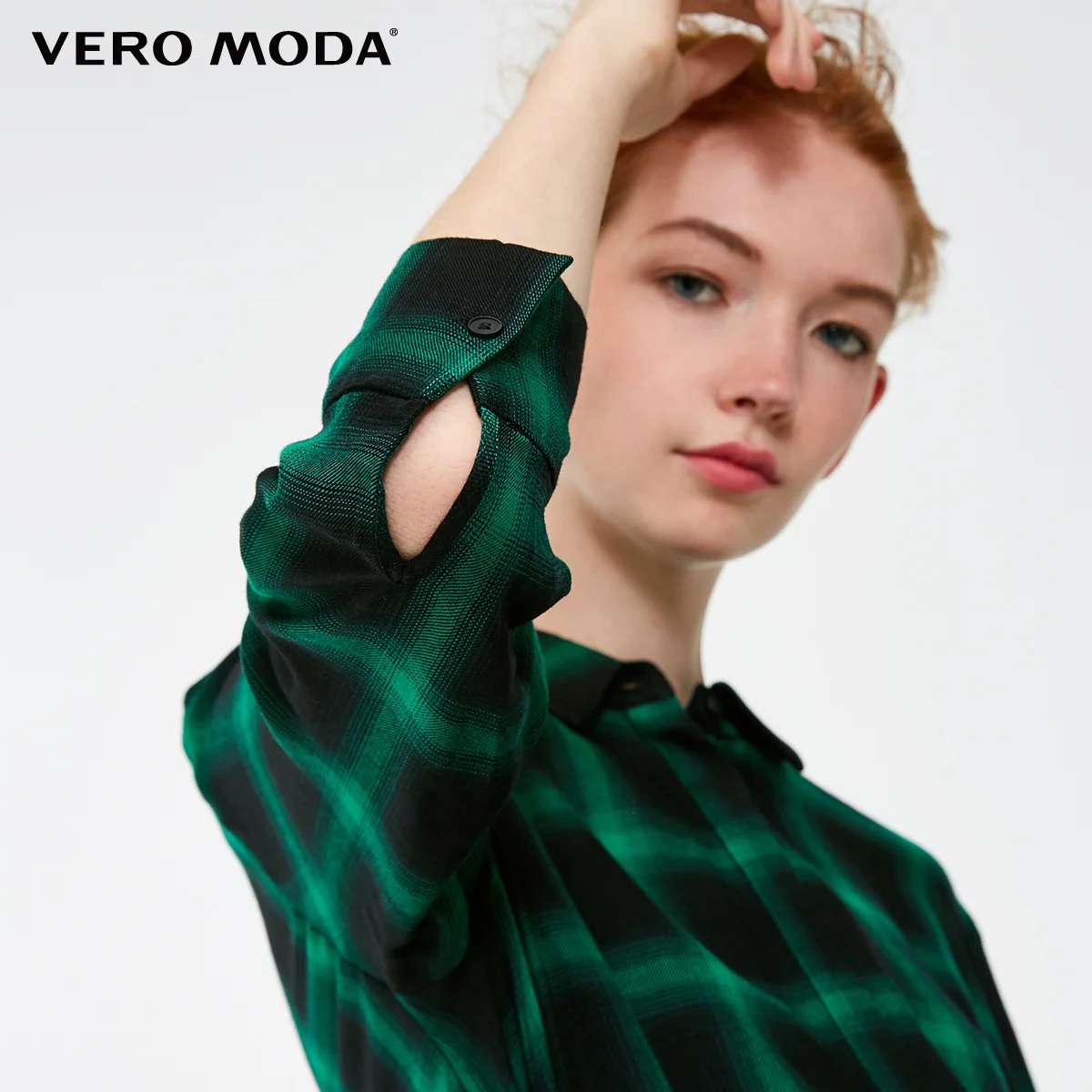 Vero Moda Новое Женское Платье-рубашка в клетку с декоративным поясом на талии | 3184SZ507