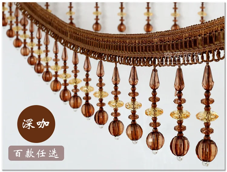 

Fashion Craft Curtain Lace High Quality Tassel Beaded Fringe Sewing 6 Meters