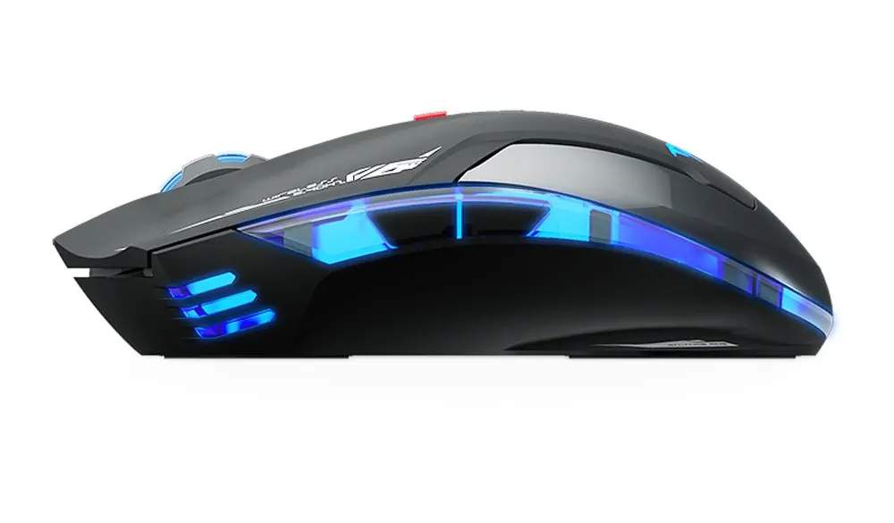 KuWFi 2500 Точек на дюйм Беспроводной игровой Мышь с светодиодный подсветкой прорезиненное колесо прокрутки обеспечивает длительный срок службы до 5 миллионов нажатий