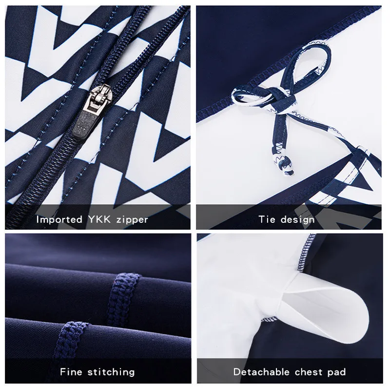 Женский купальник с длинными рукавами и нагрудным подкладом Солнцезащитный для