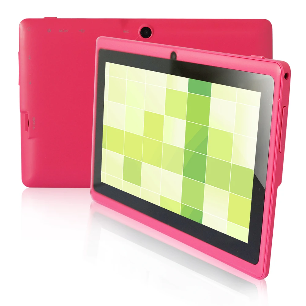 Yuntab 7 дюймов Q88 Allwinner A33 4 ядра 512 МБ/8 ГБ Android Детские планшеты ПК HD Экран 1024*600 двойной