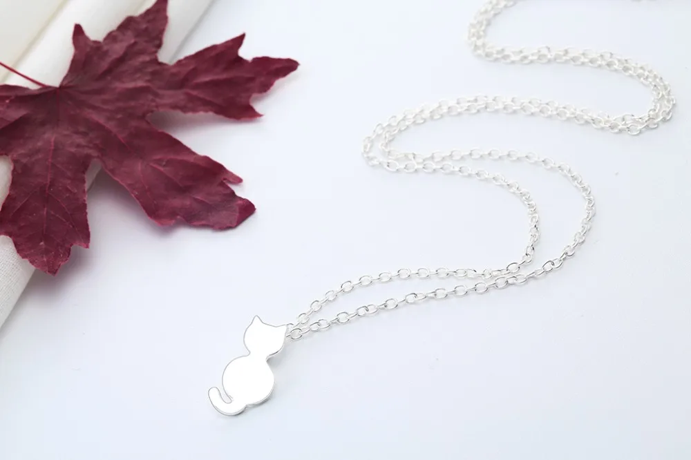 Kinitial 10pcs Statement Cat Pendant Necklace Charms Tiny Animal Kitty Necklaces Jewelry for women Lady Chain Bijoux | Украшения и