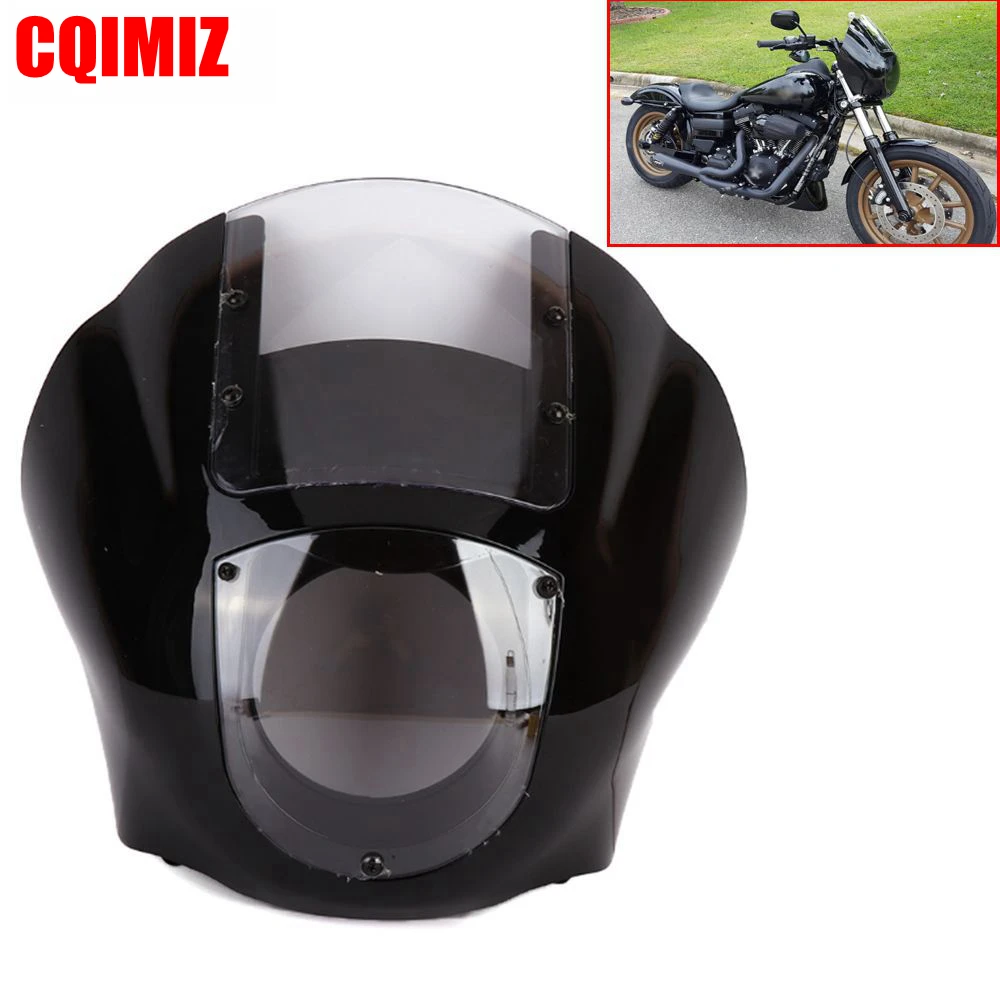 ABS четверть обтекателя комплект черный для Harley 1988 позже Sportster XL 883 1200 86 94 FXR 95 05 Dyna