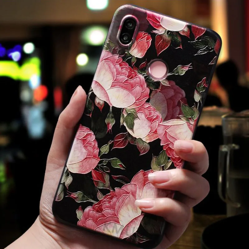 3D цветок чехол для huawei P30 Pro P20 P10 P9 Lite Nova 3 3i 4 Honor 8X 7A 7C Крышка для huawei Y7 Pro Y6 Prime P Smart Y9
