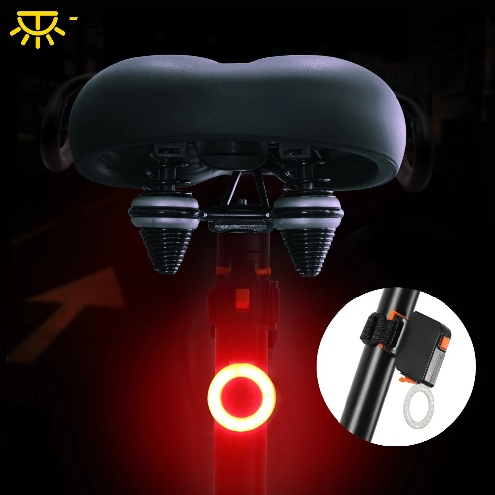 

T-SUN USB Rechargeable Bicycle Taillight Red High Intensity Fits On Any Road Bikes Helmets Cycling Flashlight