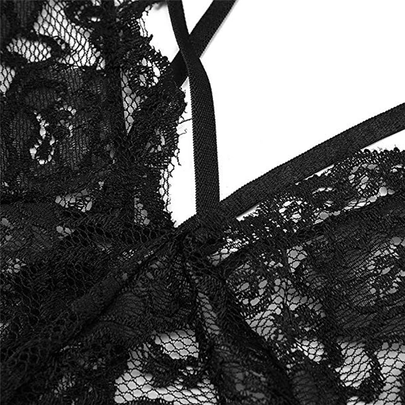 Женское сексуальное нижнее белье кружевное ночное без рукавов с открытой спиной