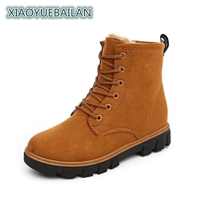 Новинка 2018 года Ботинки Martin в Корейском стиле зимняя обувь теплая хлопковая