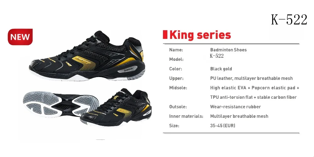 Обувь для бадминтона Kawasaki, мужская обувь Zapatillas Deportivas, износостойкие дышащие кроссовки, спортивная обувь, K-353 K-522