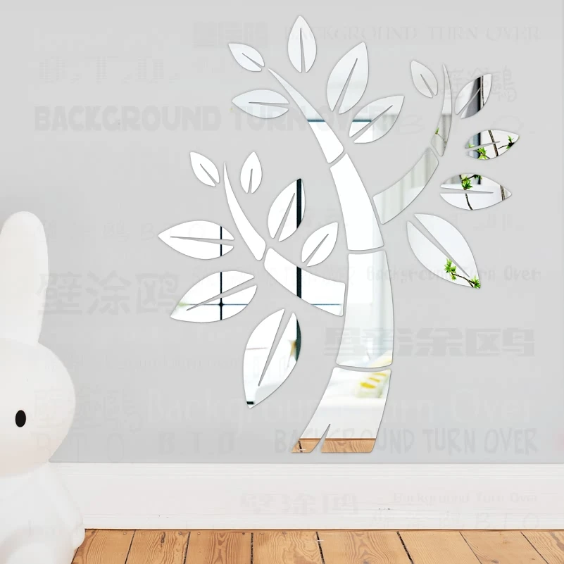 Зеркальные настенные Стикеры наклейки для украшения комнаты домашний декор