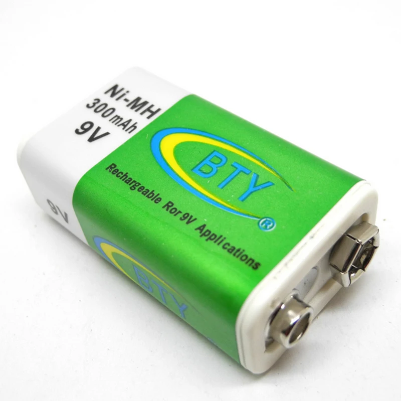 

100Pcs 2016 Hot Sale Rechargeable BTY 300mAh NI-MH NiMh Recyclable 9V Battery Electronic Toys Batteria Cell