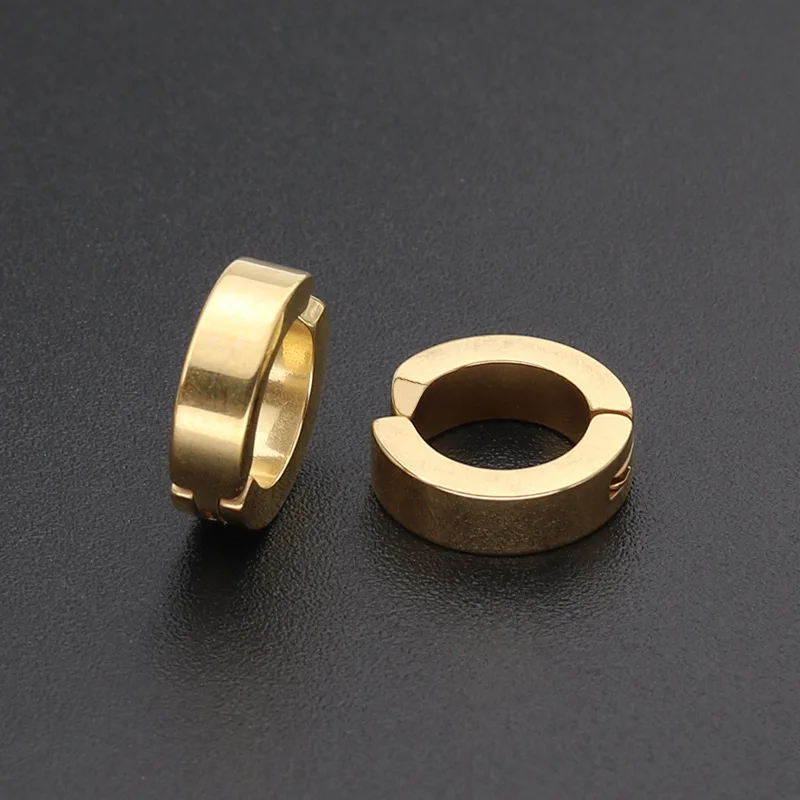 Women Men Stainless Steel Hoop Non Pierced Clip Fake Earrings Anti-allergy Jewelry | Украшения и аксессуары