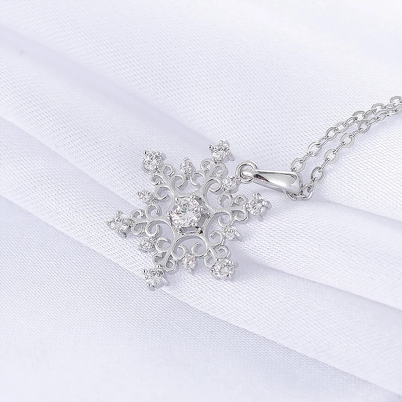 Распродажа 1 шт. романтическая мода циркониевый кристалл серебристая Снежинка