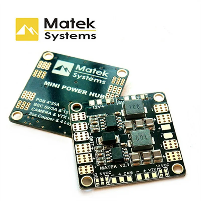 

Оригинальный мини-концентратор питания Matek, распределительная плата PDB с BEC 5 В и 12 В для FPV мультикоптера, радиоуправляемого квадрокоптера