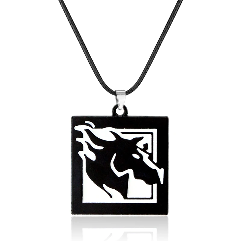 Necklace Игра Rainbow Six 6 Siege брелки Череп Сплав Металлические Аксессуары аниме брелок держатель Porte Clef подарок ювелирные изделия для мужчин и женщин - Цвет: Necklace