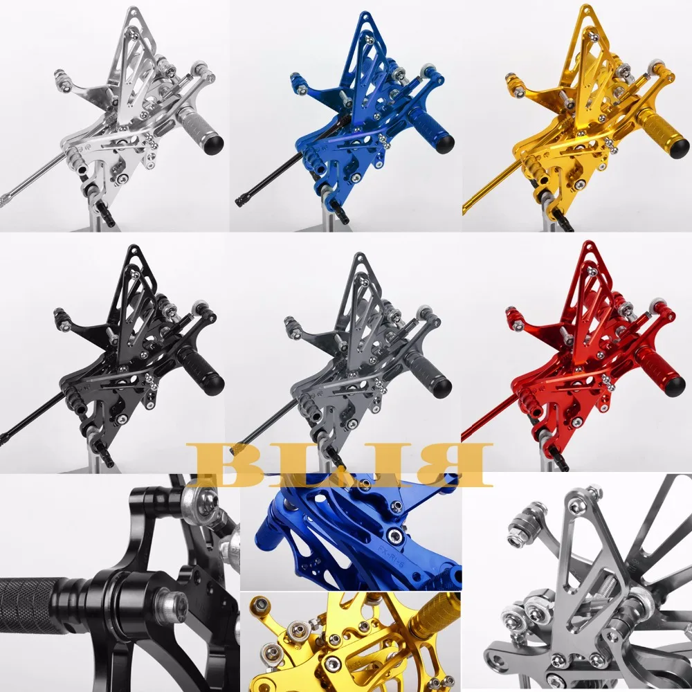 

CNC Aluminum Motorcycle Rearset Rear Set Foot Pegs Pedal Footrest For Yamaha YZF R1 2004 2005 2006 8 Colors