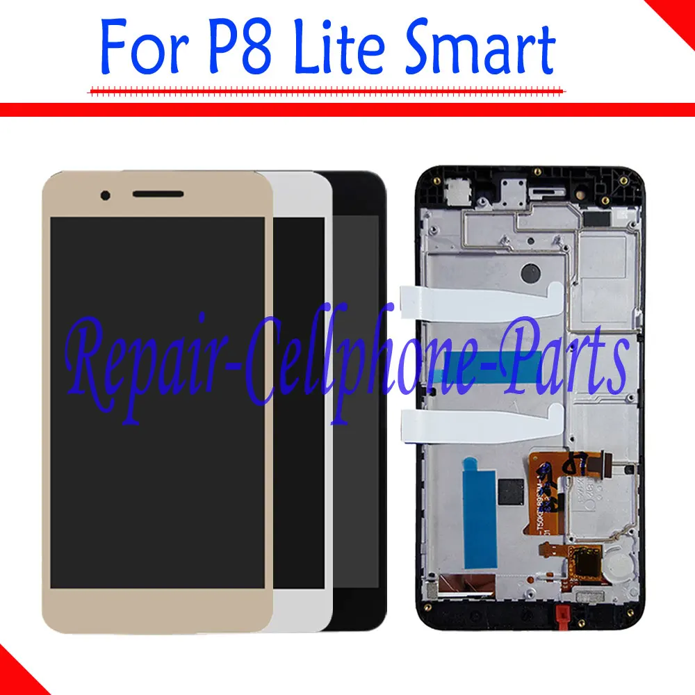 Полный ЖК дисплей + сенсорный экран дигитайзер в сборе с рамкой для Huawei P8 Lite Смарт