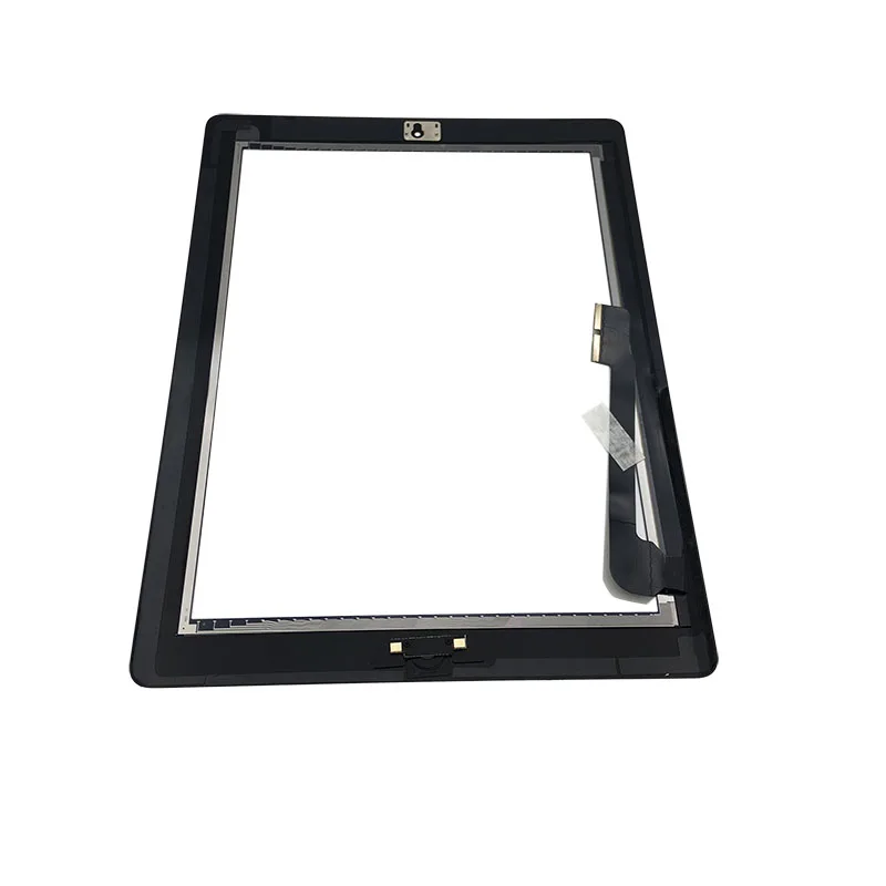 50 шт./лот DHL для Ipad 2/3/4 сенсорный экран стеклянная панель дигитайзер включает в себя кнопку домой+ держатель камеры+ клейкая наклейка