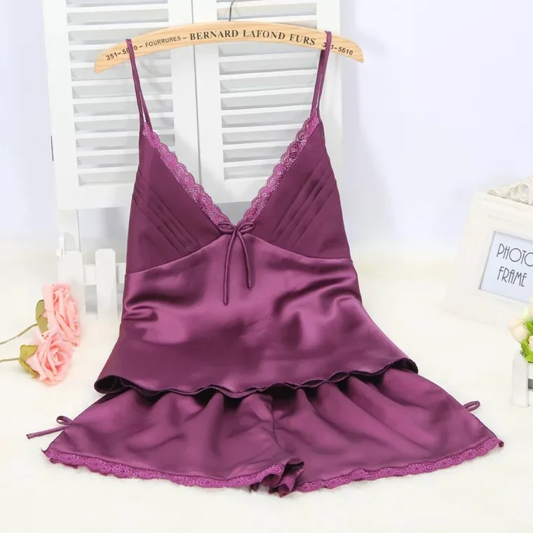 BEST-HAVES brand pajamas sets for women fashion lace satin pajama summer nightwear sexy lingerie home wear NEW | Женская одежда