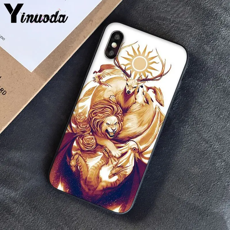Yinuoda Игра престолов дом Старк DIY окрашенный красивый чехол для телефона для Apple iPhone 8 7 6 6S Plus X XS MAX 5 5S SE XR чехол