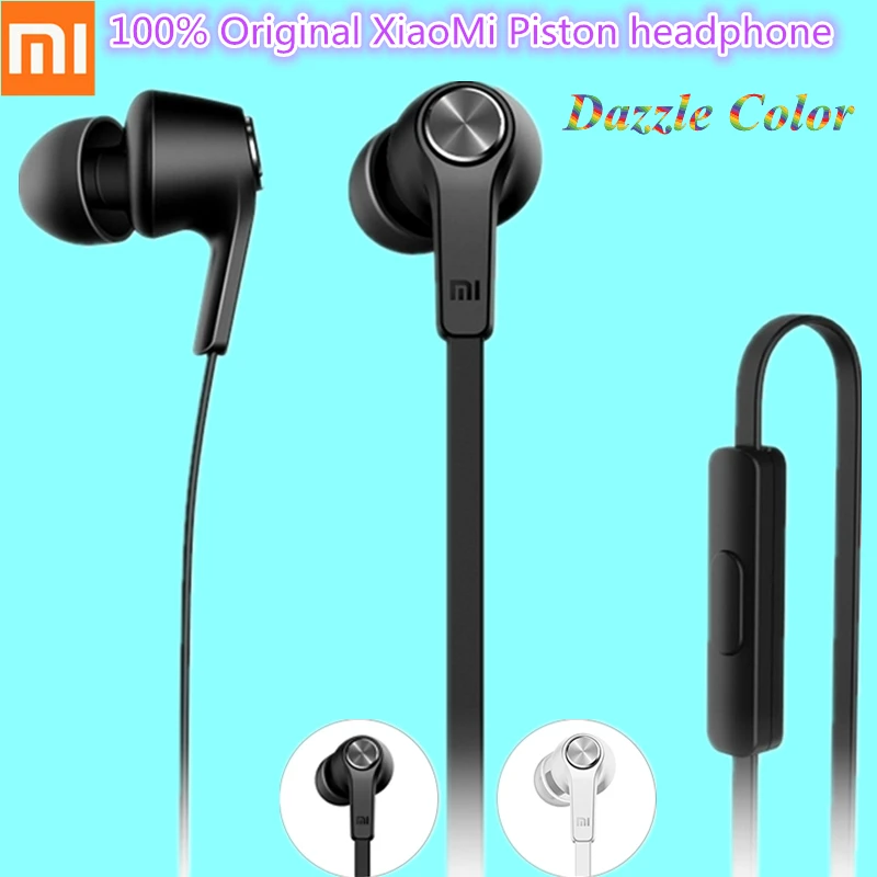Дешевые 100% оригинальные Xiaomi Piston наушники Dazzle Color Edition In Ear стерео Mic & Remote гарнитура