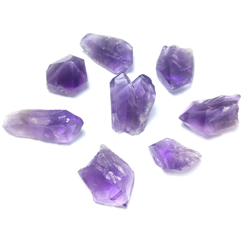 

8pcs/lot Natural Amethyst Crystal Rock Stones Rare Gemstone Original Specimen Quartz Crystal Mineral