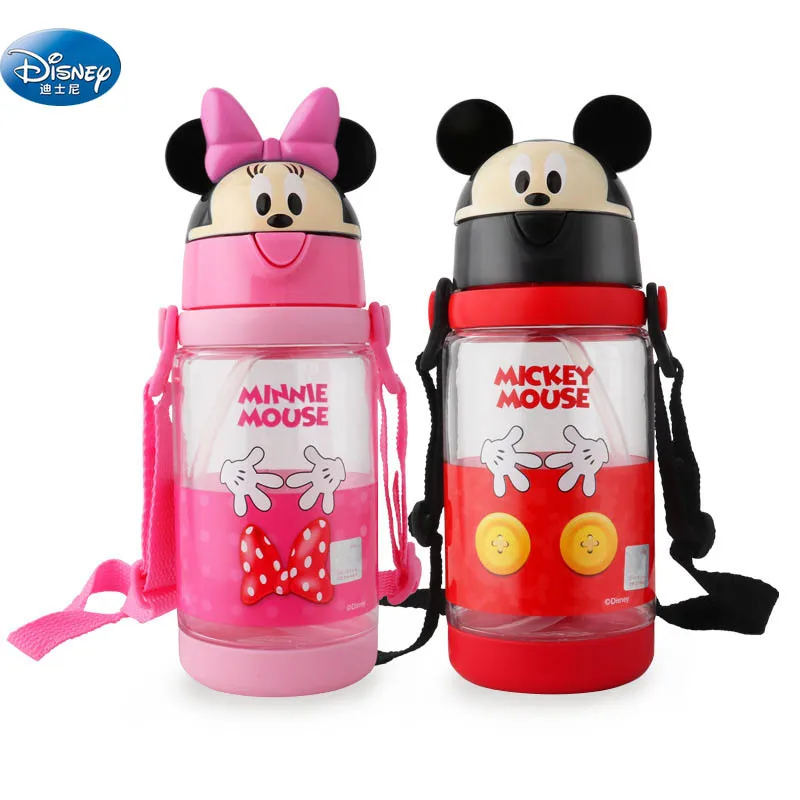 520 мл Disney с Микки Маусом и Минни Маус комплект Мышь кружки соломинкой мультфильм