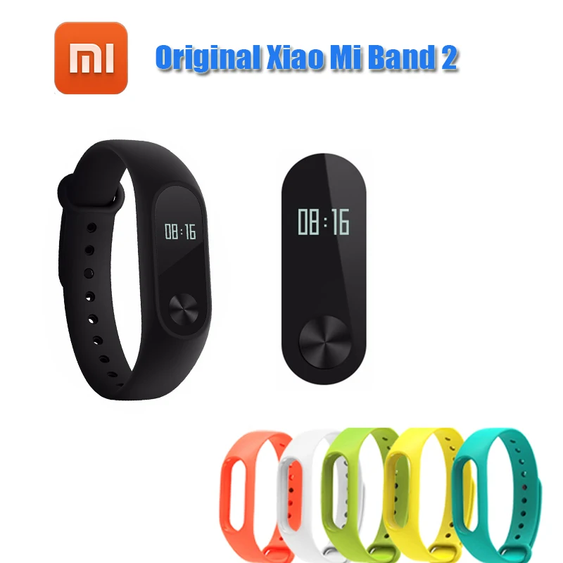 Оригинальный Xiaomi mi Band 2 Смарт фитнес браслет часы band OLED дисплей тачпад пульсометр