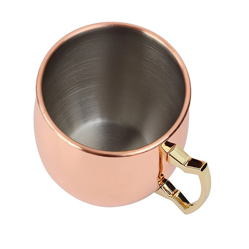 18OZ Нержавеющая сталь кружка Московский мюли кружка Ретро коктейль стакан 500 мл металл пивная кружки Медная стакан для кофе Лето Бар напиток стакан