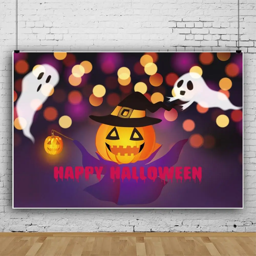 Laeacco с надписью Happy Halloween тыквы трюк или лечения Фонари призрак фотосъемки