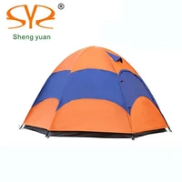large camping tent 4 5 person gazebo double layer waterproof tents outdoor camping family party tent for tourist picnic